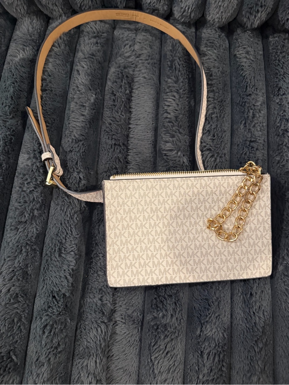 Michael Kors Beige Logo waist belt bag